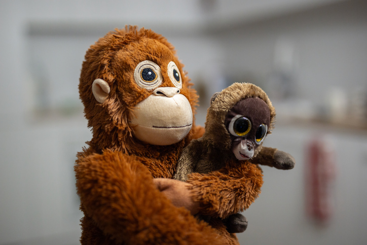 Plush toy monkeys