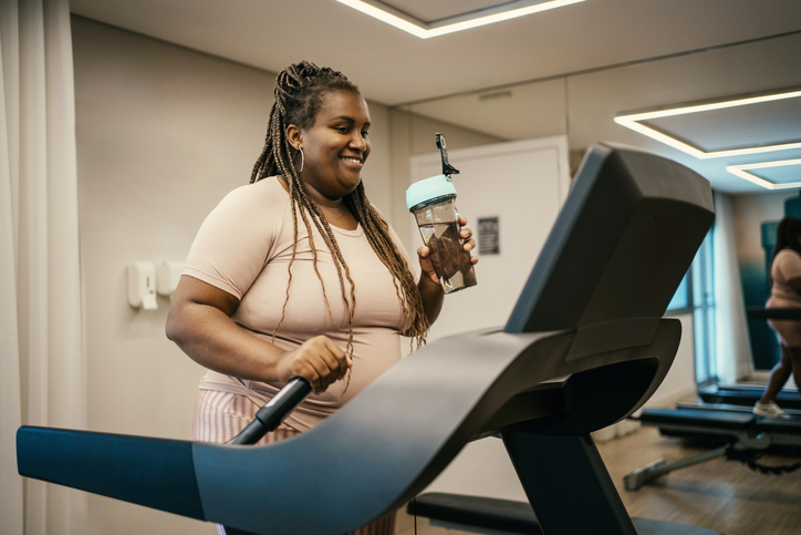 Black woman on weight loss program