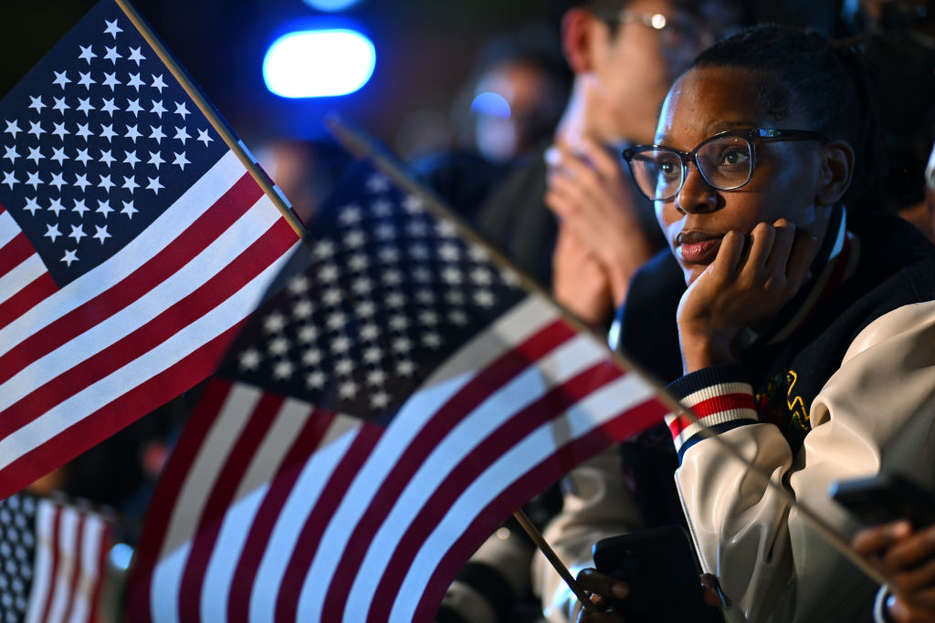 Democratic Presidential Nominee Vice President Kamala Harris Holds Election Night Event At Howard University