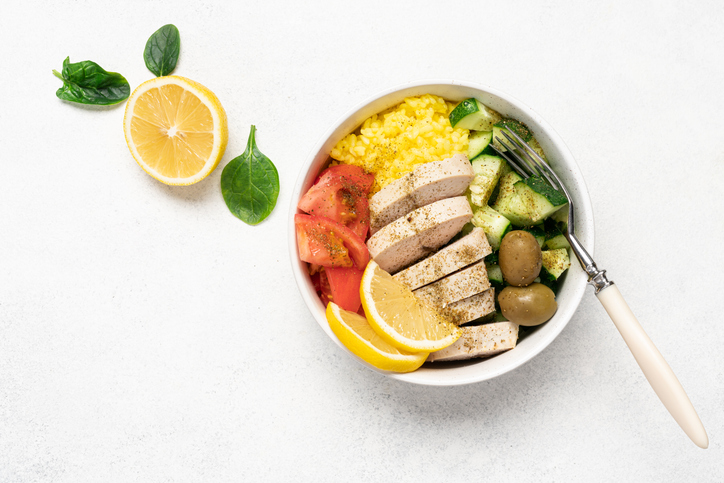 Healthy salad with chicken