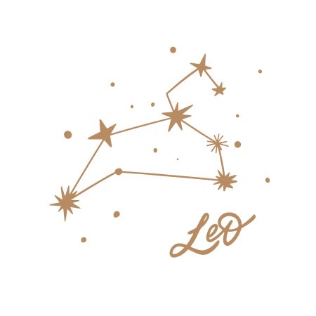 An Illustration Depicting the Leo Zodiac Sign Constellation with Artistic Elements and Designs