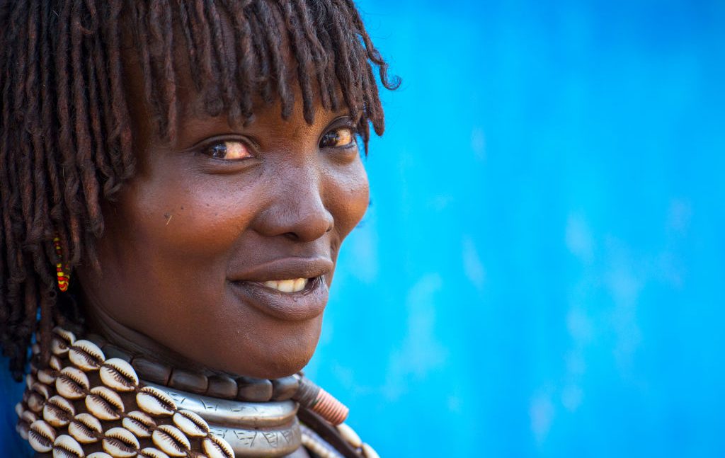Hamer tribe woman, Dimeka, Omo valley, Ethiopia...