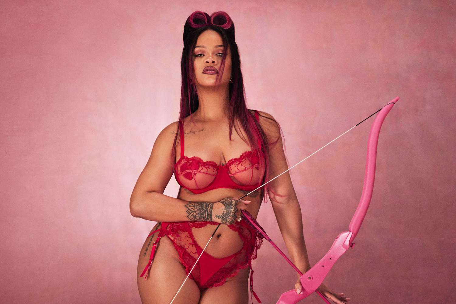 Rihanna in Savage X Fenty Valentine's Day Campaign. Photo: Savage X Fenty