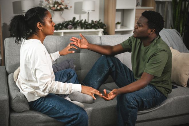 Young couple in a quarrel