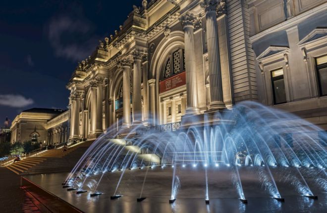 Metropolitan Museum Of Art (Met) At Twilight; New York City, New York, United States Of America
