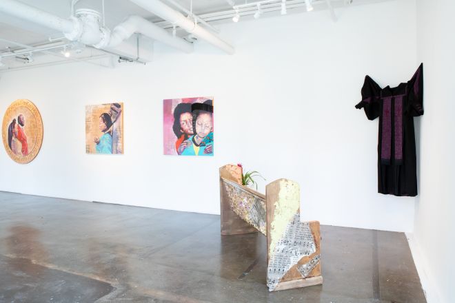 Ekklesia exhibition bench and choir robe