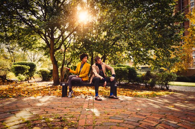 Couple Arguing On A Bench In The Park