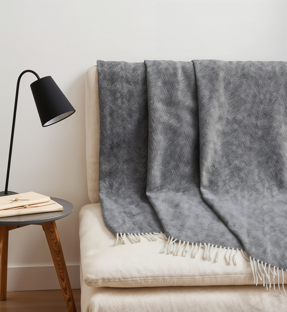 Thick Heavy Weighted Wool Bed Throw for Sofa